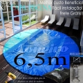 Capa para Piscina Super 6,5m de Diâmetro Redonda Cor Azul / Azul 41 molas 41 lonafix 3b